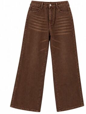 Brown Wide Leg Jeans